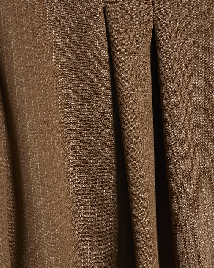 Brown Stripe Wide Leg Trousers