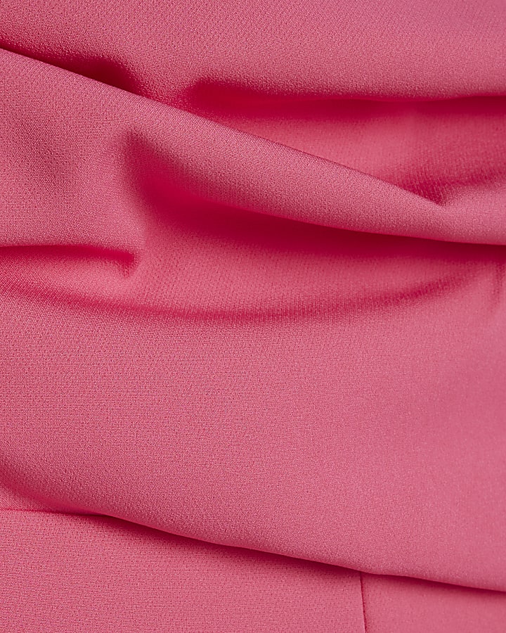 Pink Bandeau Tailored Jumpsuit