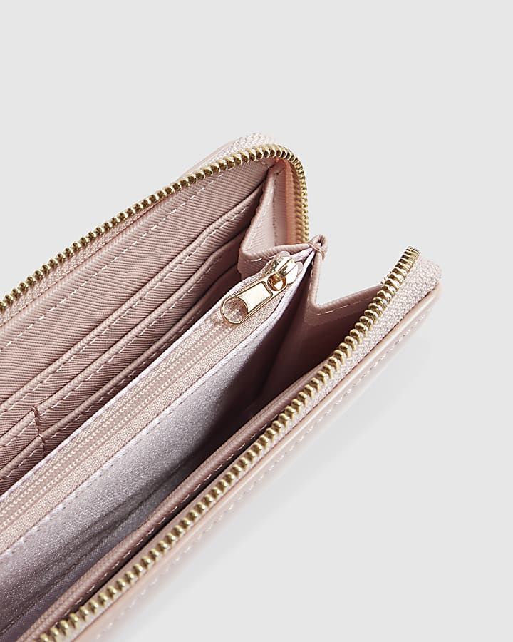 Pink Embossed Monogram Patent Purse