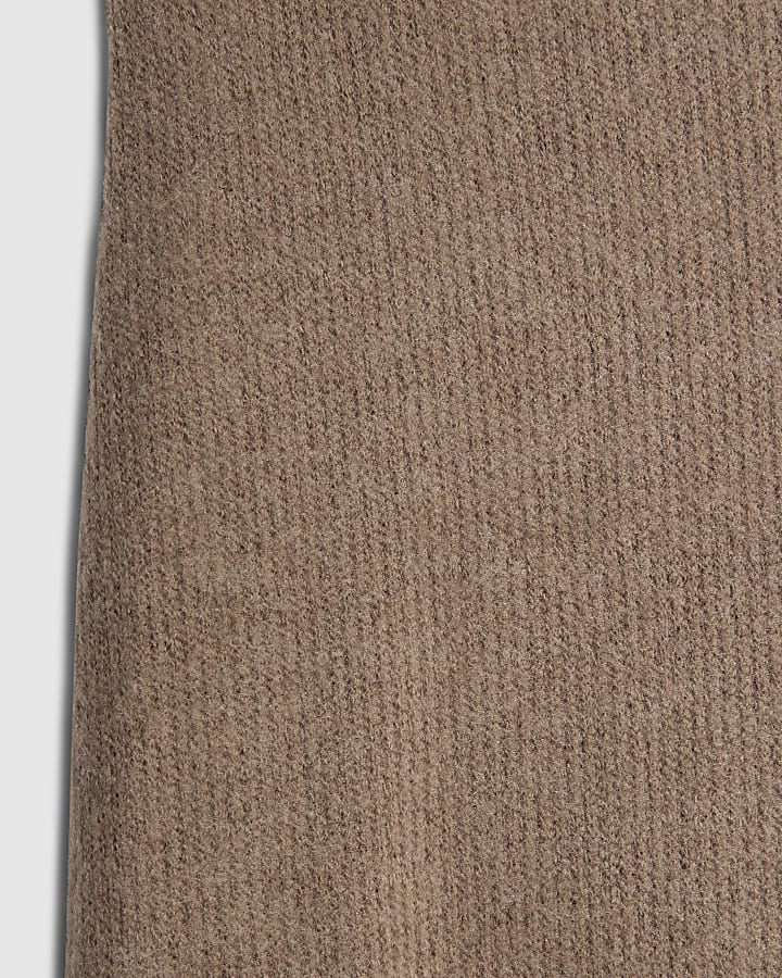 Brown Cosy Wide Leg Trousers