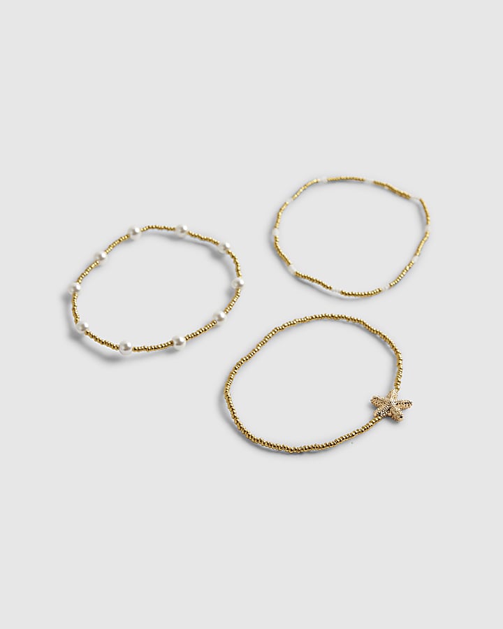 Gold Starfish Stretch Anklet