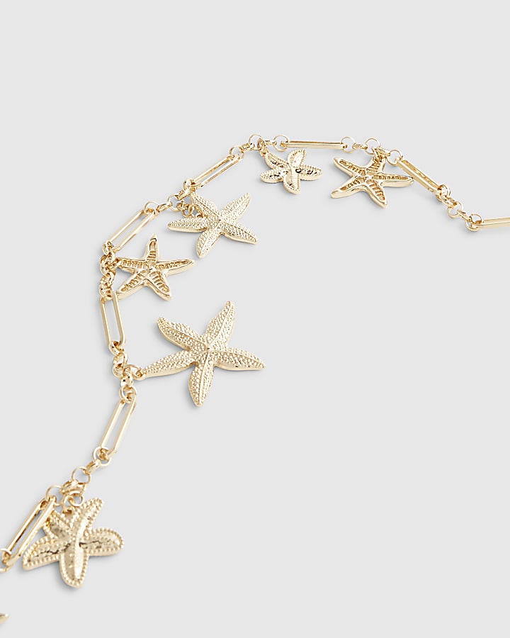 Gold Starfish Chain Belt