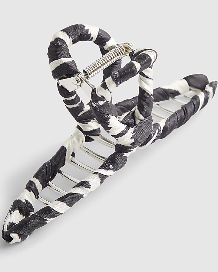 Brown Zebra Print Hair Claw Clip