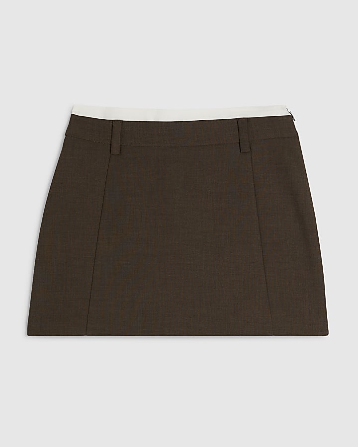 Brown Hybrid Tailored Skort