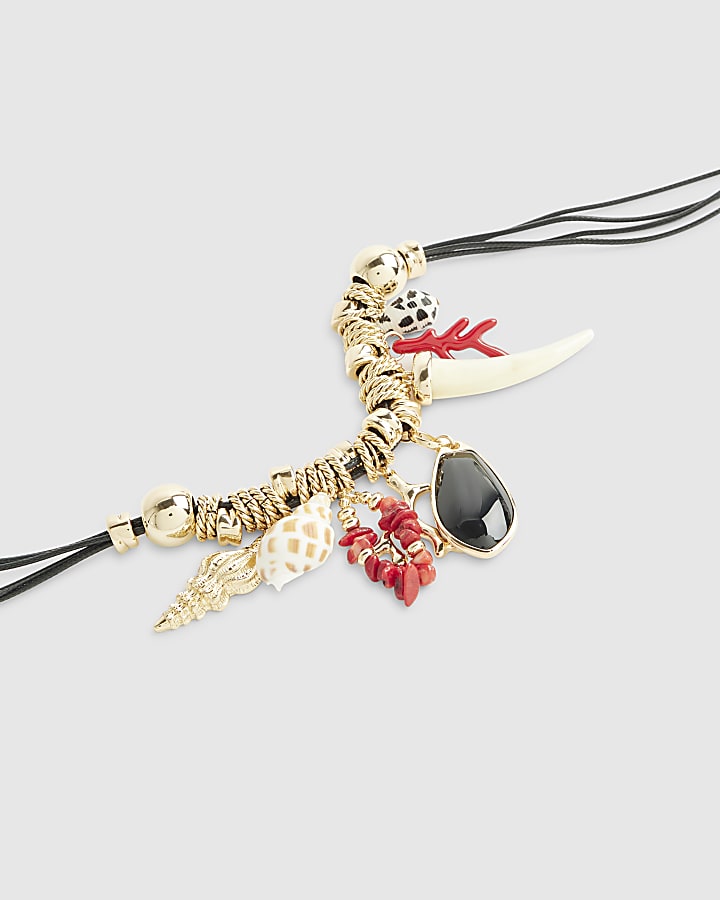 Red Shoreline Charm Necklace