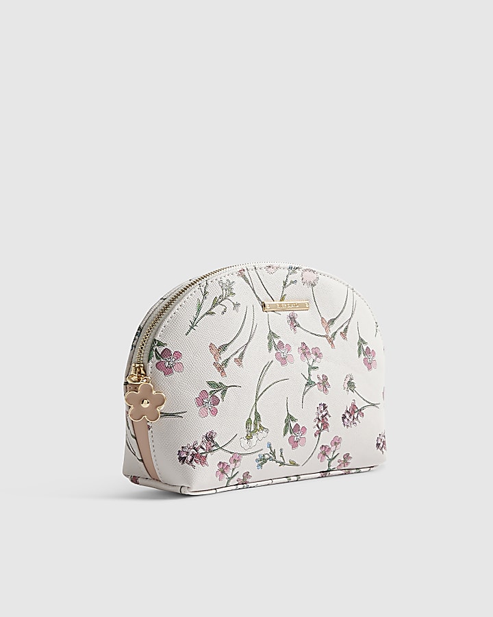 Pink Floral Make Up Bag