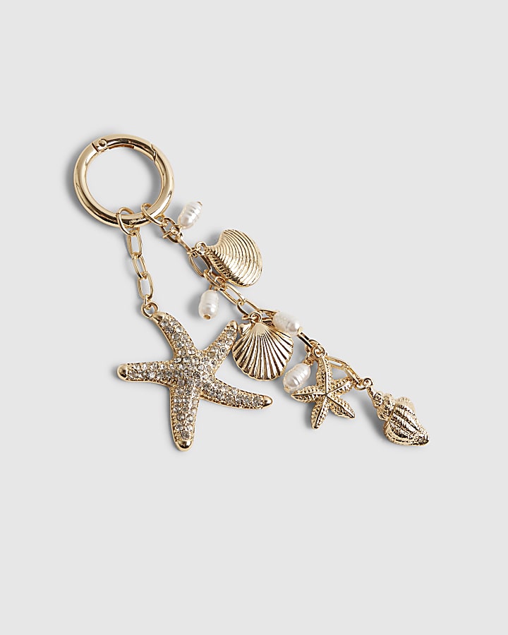 Gold Starfish Bag Charm
