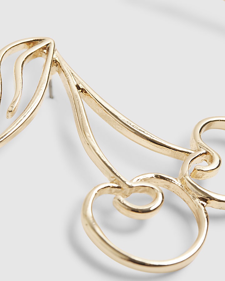 Gold Cherry Drop Earrings