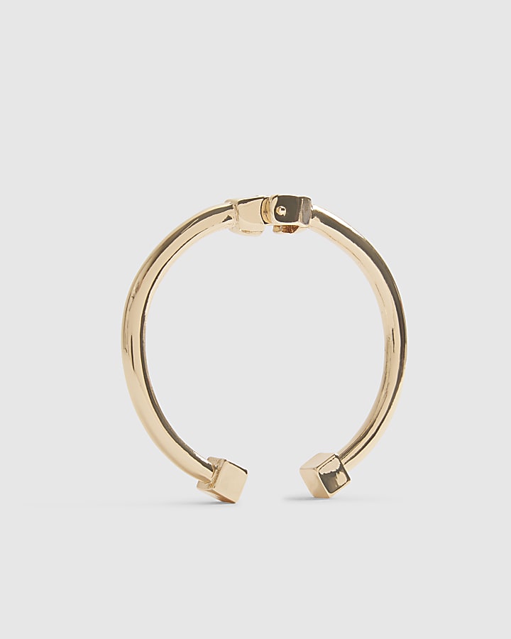 Gold Hinged Bangle