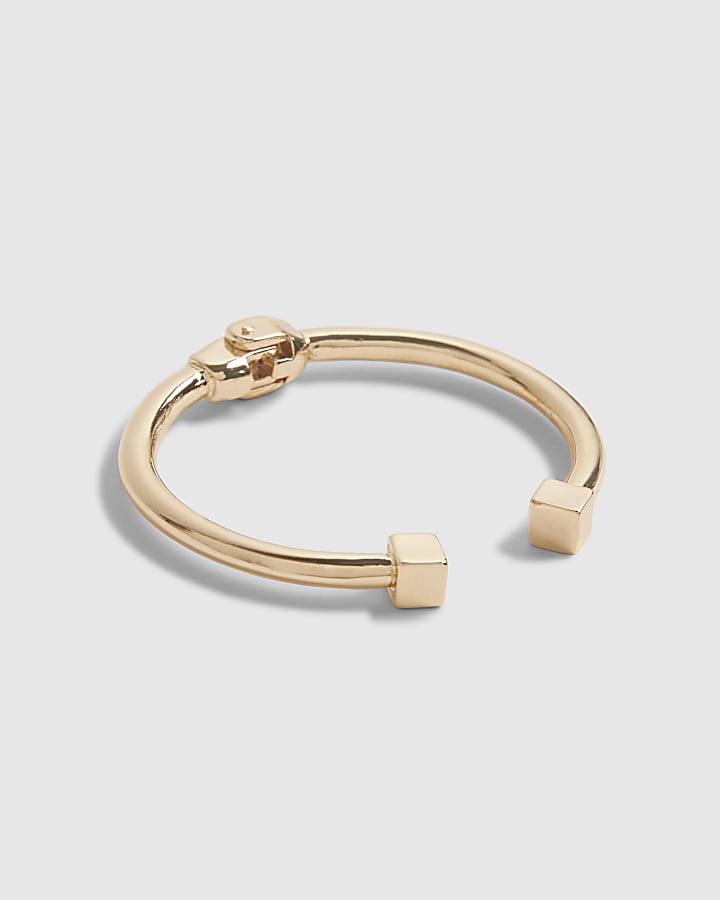 Gold Hinged Bangle