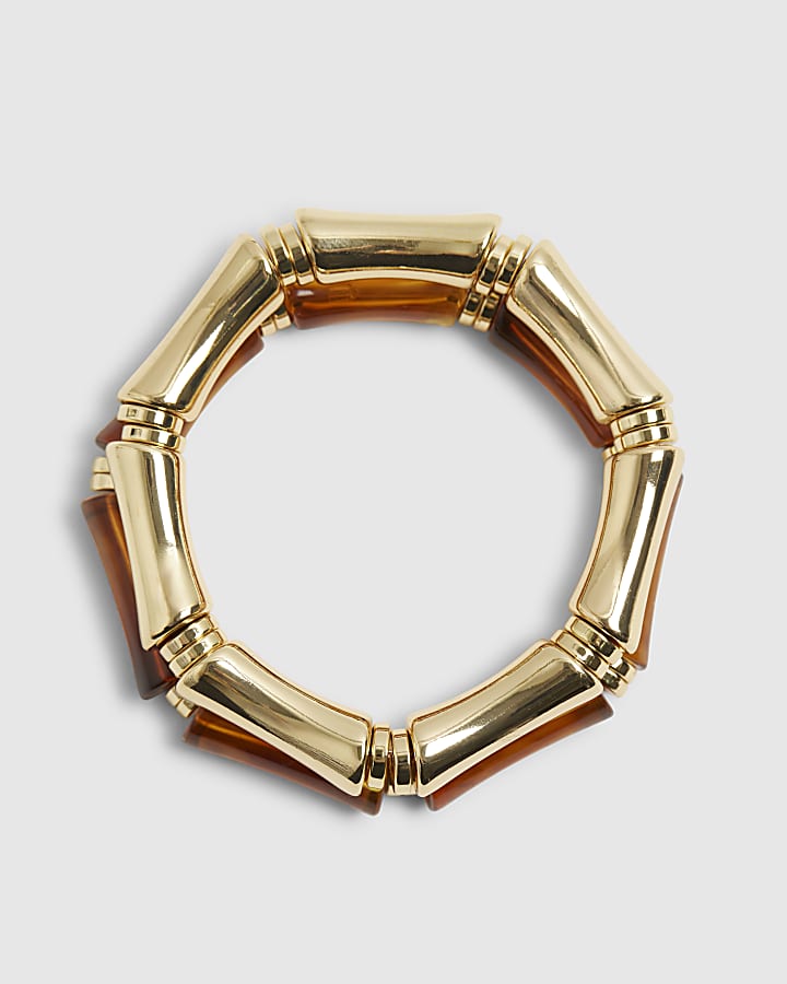 Gold And Tortoise Shell Stretch Bracelet Pack