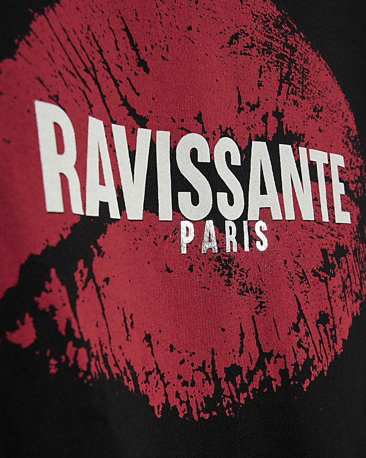 Black Short Sleeve Lips T-shirt