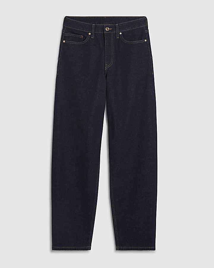Indigo Barrel Leg Jeans