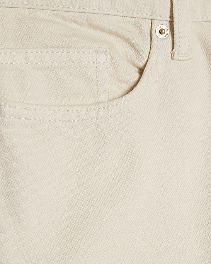 Cream Barrel Leg Jeans