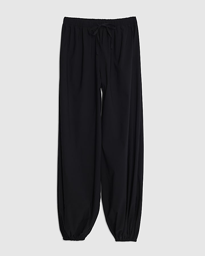 Black Tie waist Balloon Trousers
