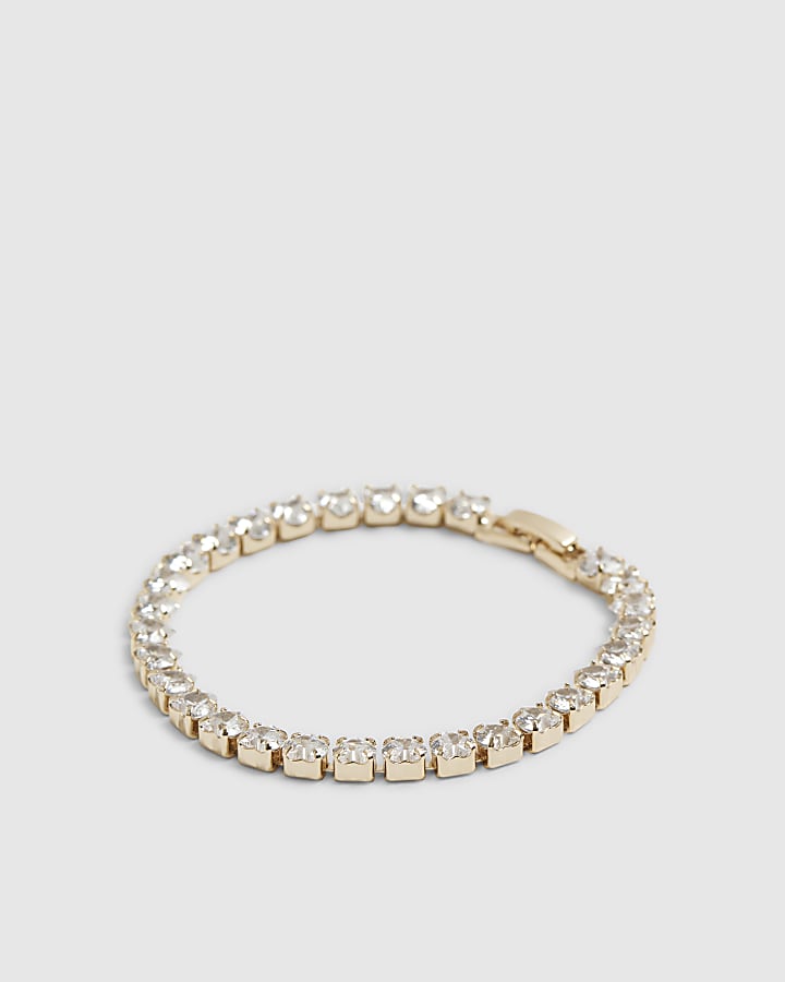 Gold Heart Tennis Bracelet