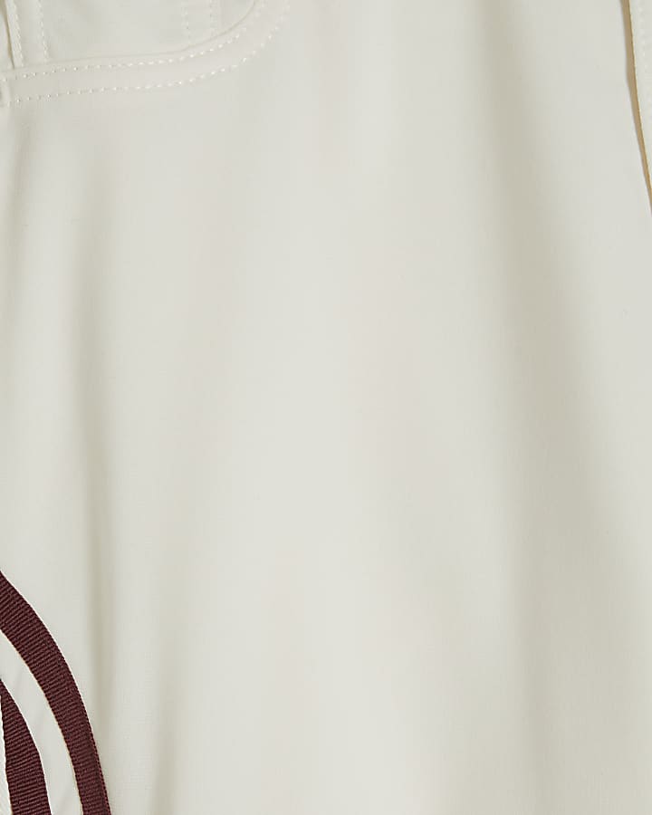 White Hybrid Relaxed Straight Leg Jeans