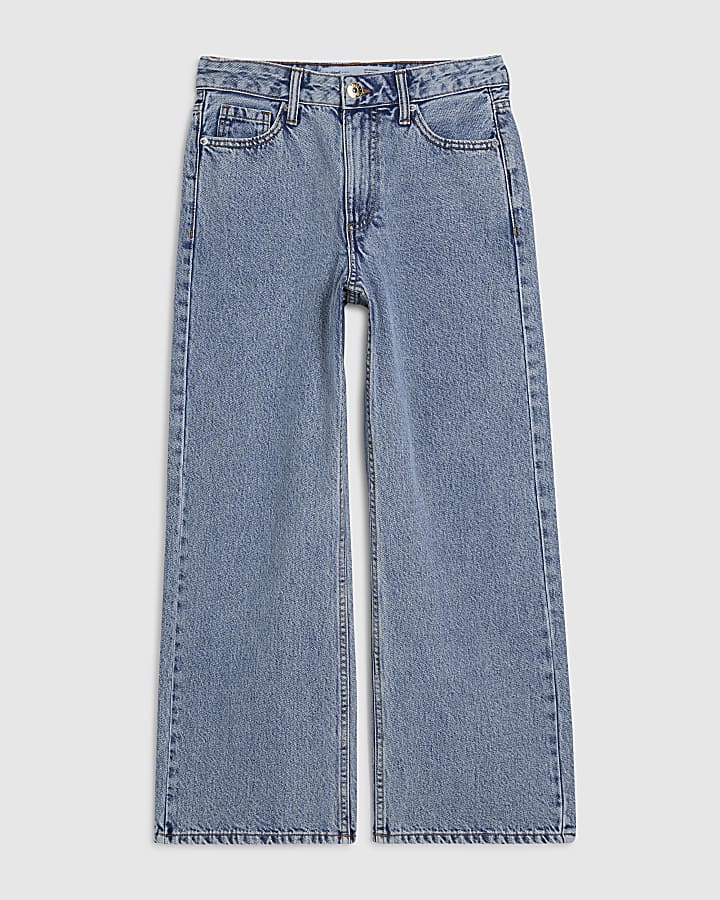 Petite Blue Relaxed Straight Leg Jeans