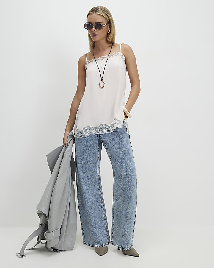 Petite Blue Relaxed Straight Leg Jeans