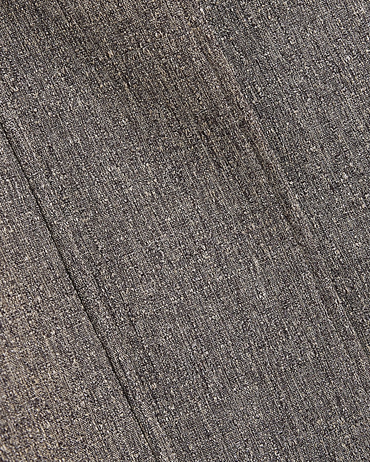 Brown Funnel Neck Bubble Hem Bomber Jacket