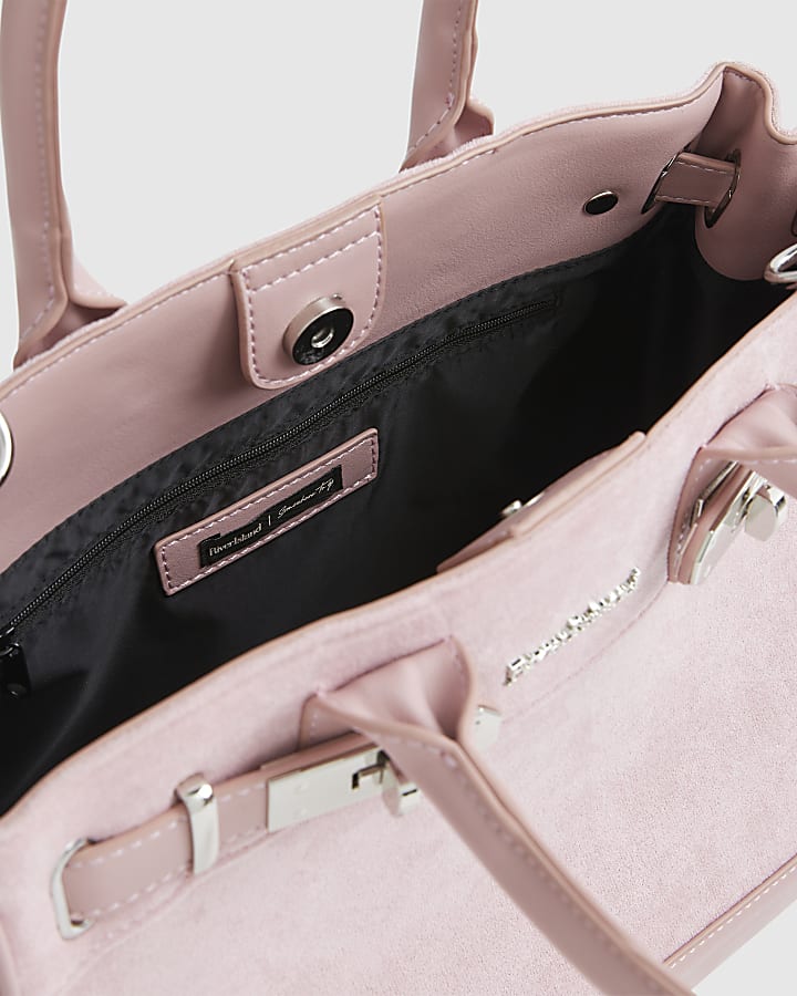 Pink Soft Lock Front Tote Bag