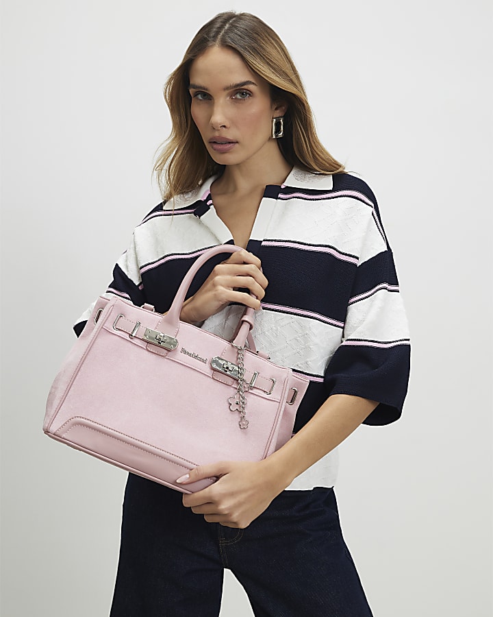 Pink Soft Lock Front Tote Bag