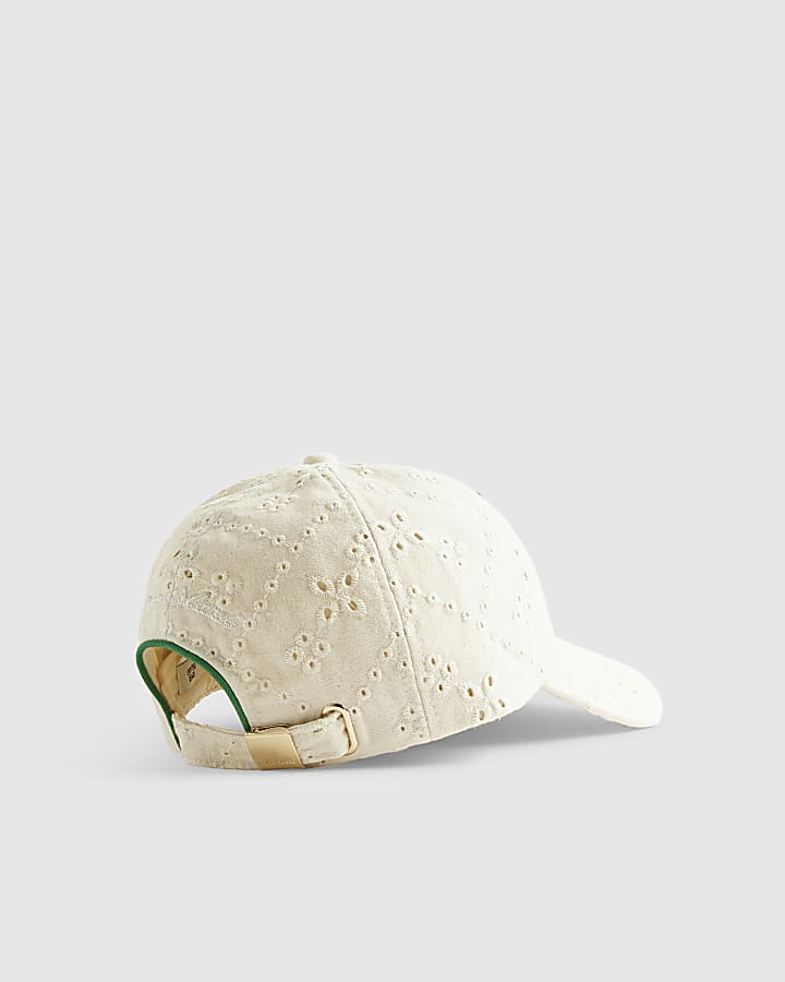 Cream Broderie Sports Cap