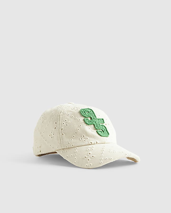 Cream Broderie Sports Cap