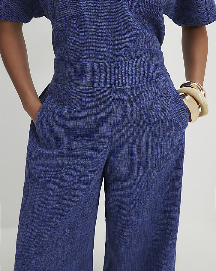 Petite Navy Cotton Joggers