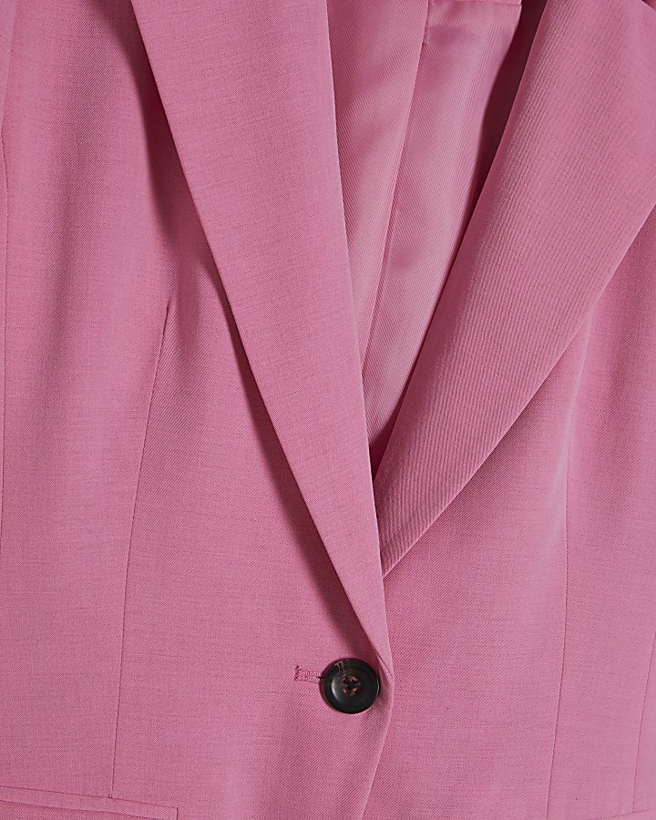 Petite Pink Cinch Back Blazer