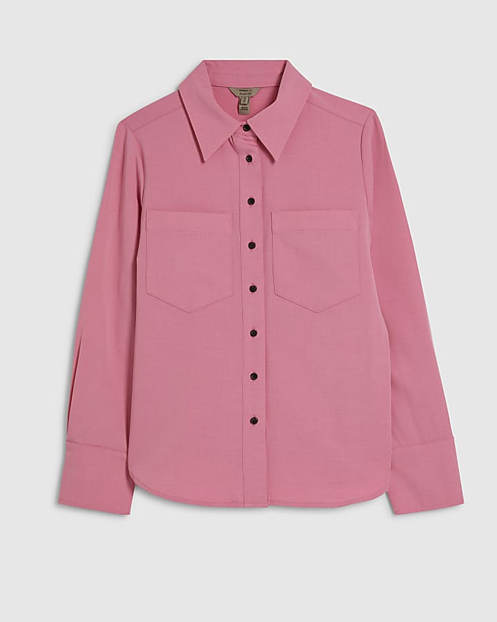 Petite Pink Tailored Shirt