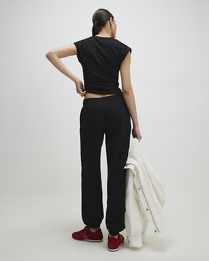 Black Wrap Loungewear Set