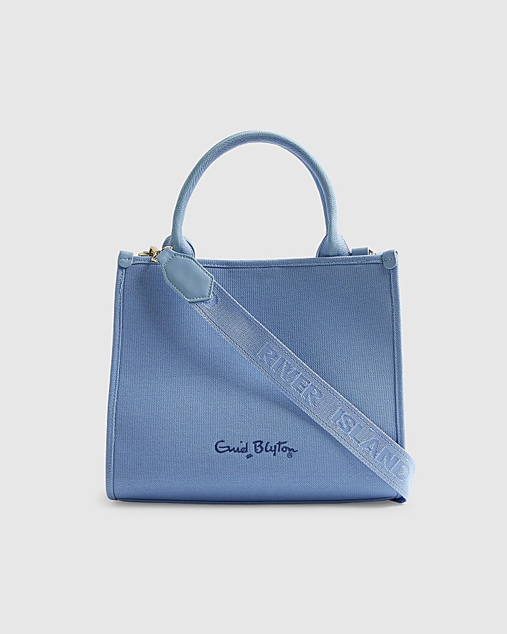 Blue Enid Blyton Medium Embroidered Tote bag