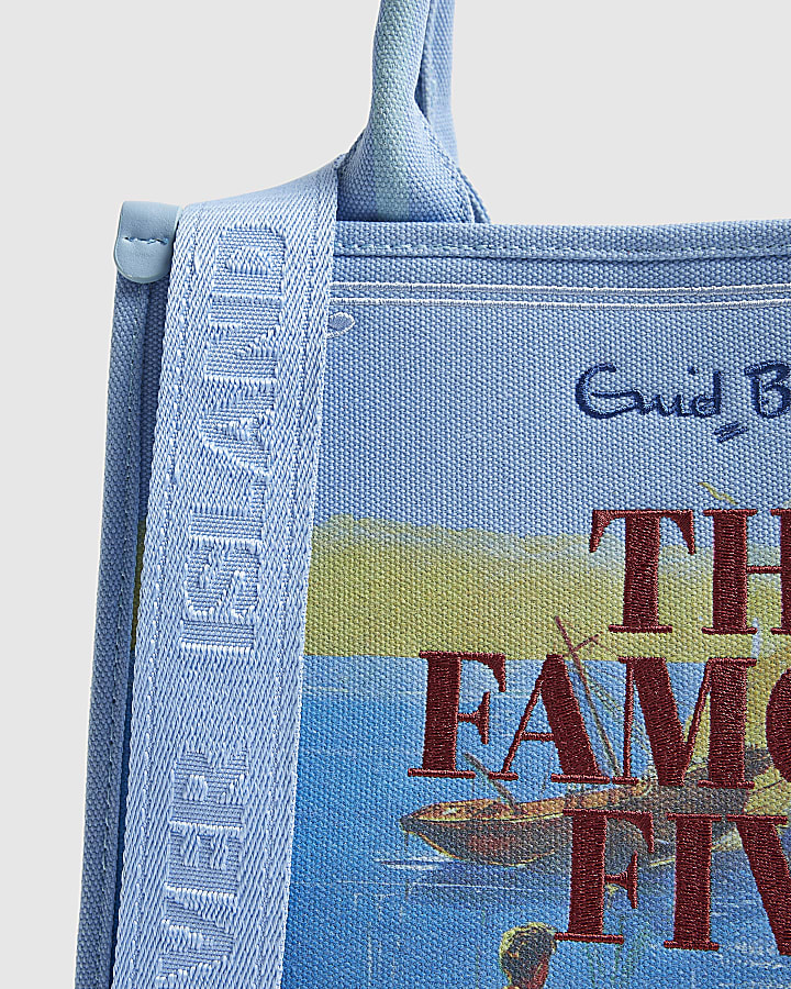 Blue Enid Blyton Medium Embroidered Tote bag