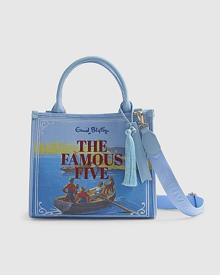 Blue Enid Blyton Medium Embroidered Tote bag