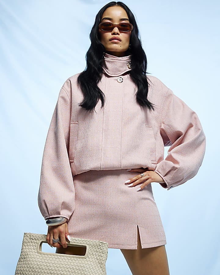 Pink Clean Skort With Split