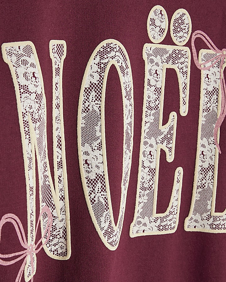 Red Noel Christmas Bow Sweatshirt