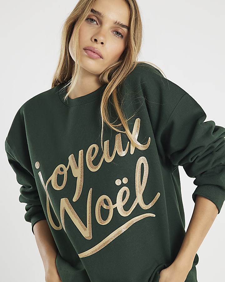 Green Joyeux Noel Christmas Sweatshirt