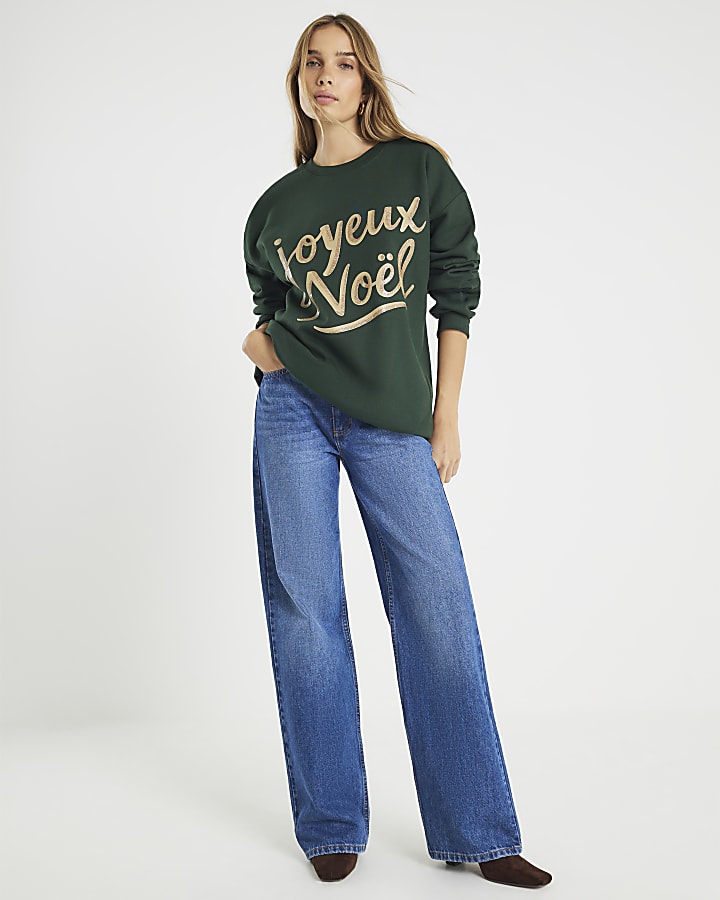 Green Joyeux Noel Christmas Sweatshirt