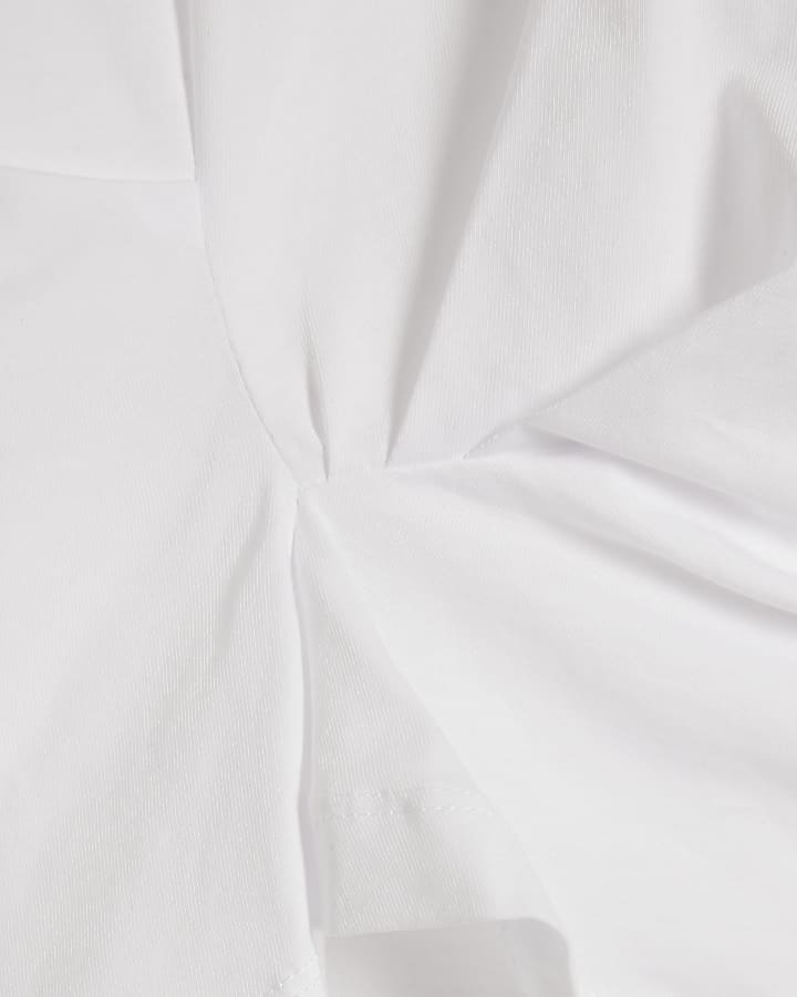 White Twist Hem T-Shirt