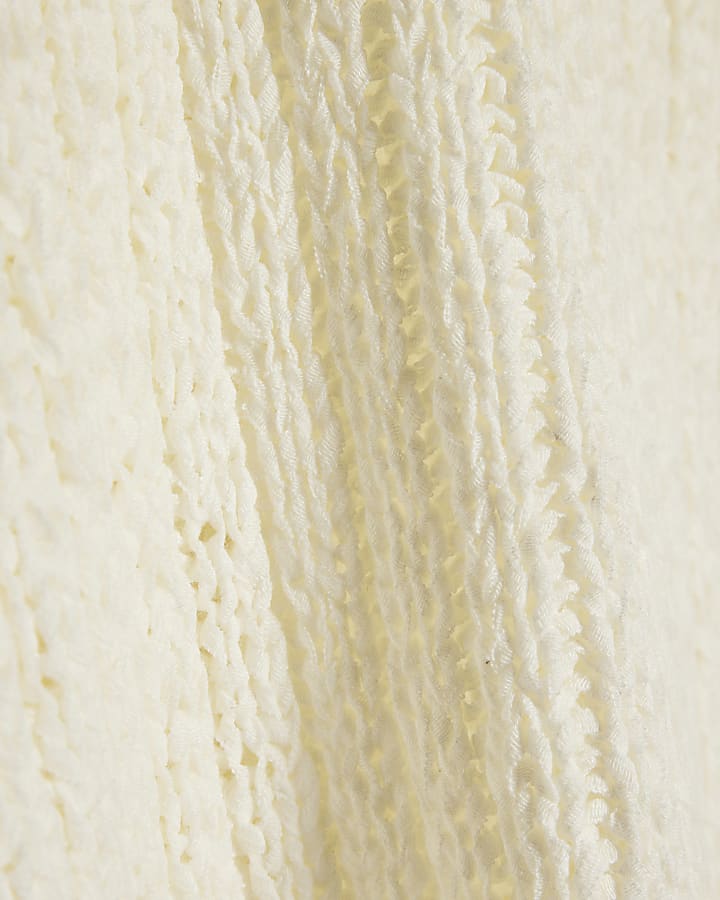 White Sleeveless Asymmetric Vest Top