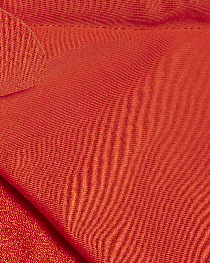 Red Flower Trim Bikini Bottoms