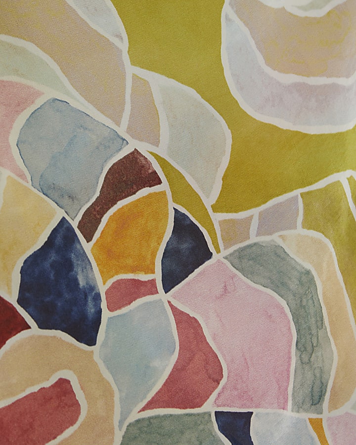 Yellow Floral One Shoulder Top