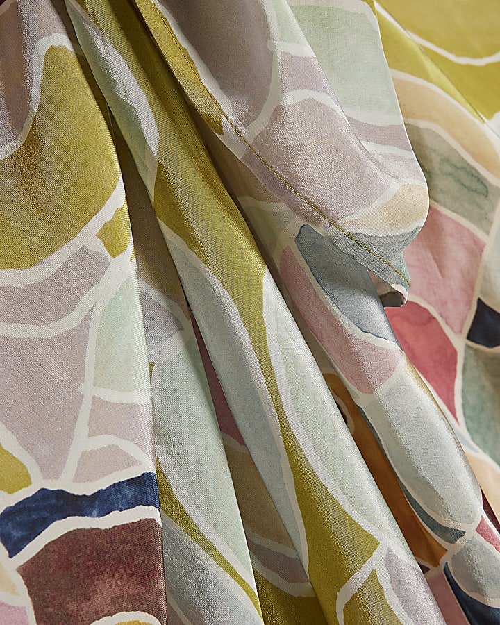 Yellow Floral Print Sarong