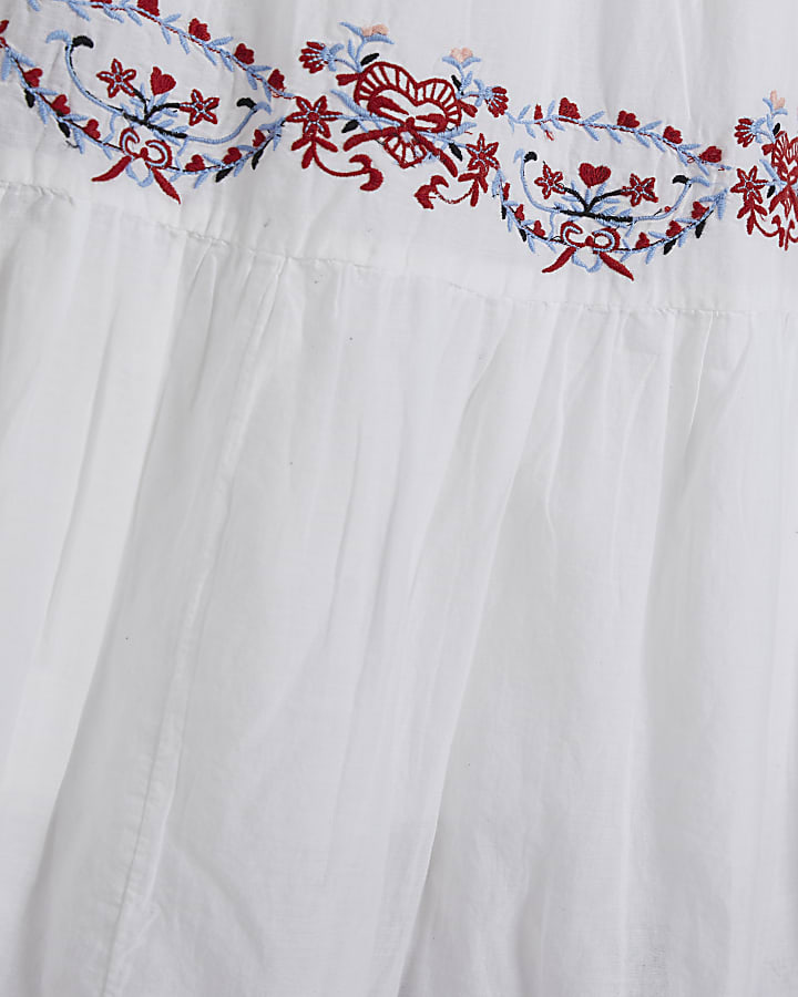 White Embroidered Maxi Dress