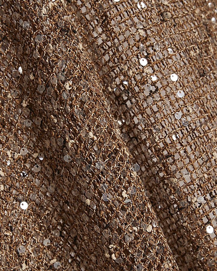 Gold Sequin Knitted Cape