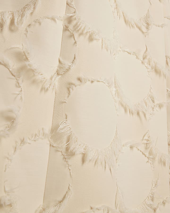 Cream Fringe Longline Duster Coat