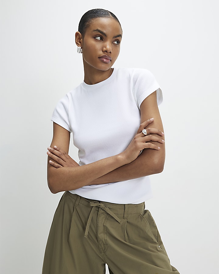 Black Ribbed Multipack T-Shirt