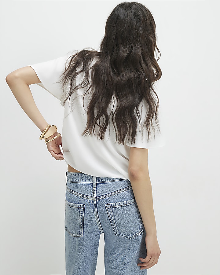 Cream Scallop T-Shirt