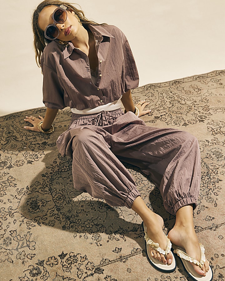 Pink Balloon Leg Trousers